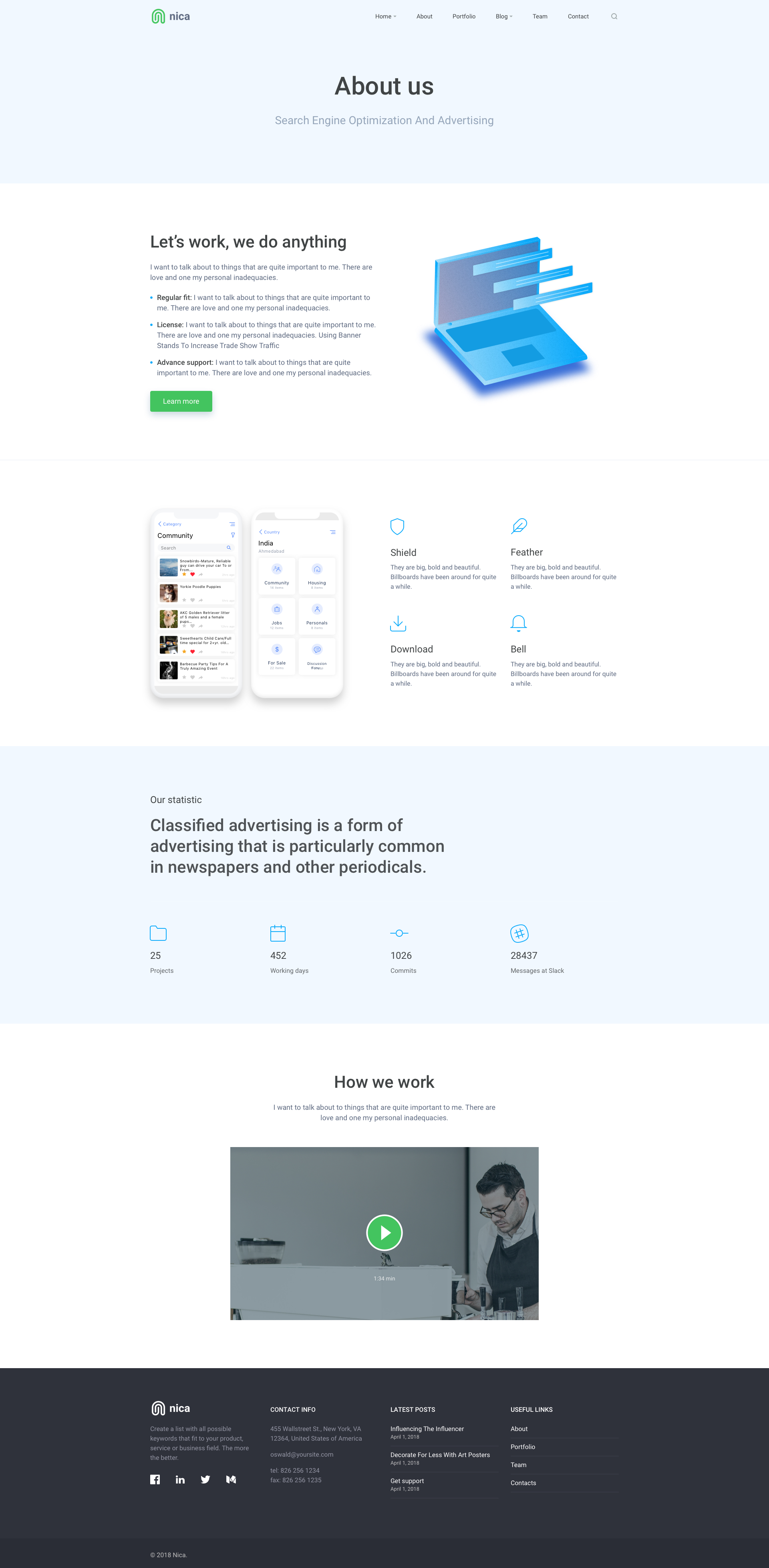 Nica - Corporate Portfolio Sketch Template By Nick_Chvalun | ThemeForest